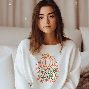 AUTUMN THEMED HELLO FALL PUMPKIN SWEATSHIRT
