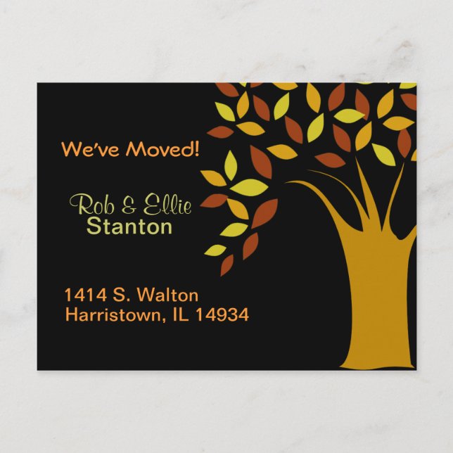 Autumn themed new home announcement (Front)