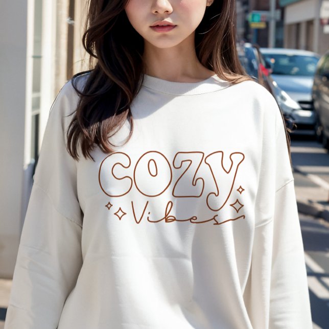 AUTUMN THEMED RETRO COZY VIBES SWEATSHIRT (Creator Uploaded)