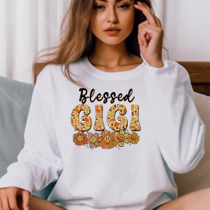 AUTUMN THEMED RETRO GROOVY BLESSED GIGI SWEATSHIRT
