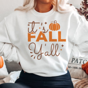 AUTUMN THEMED RETRO IT'S FALL Y'ALL PUMPKIN SWEATSHIRT