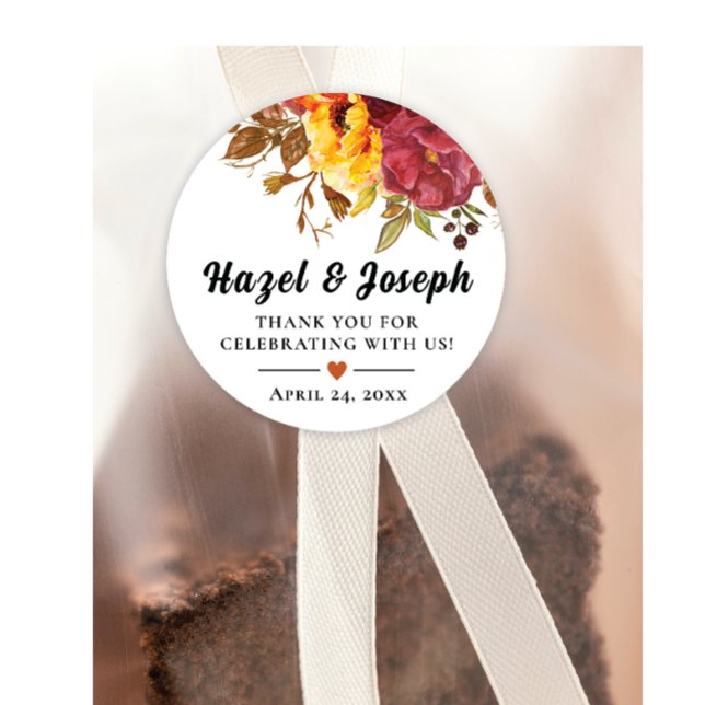 Autumn themed Thank You Sticker (Creator Uploaded)