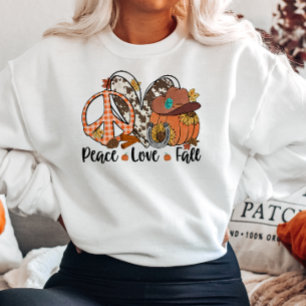 AUTUMN THEMED WESTERN PEACE LOVE FALL SWEATSHIRT