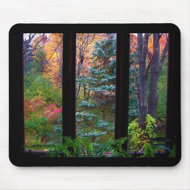 Autumn through the Window Mouse Pad (Front)