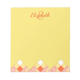 Autumn Tints Quilt Block Pattern Notepad