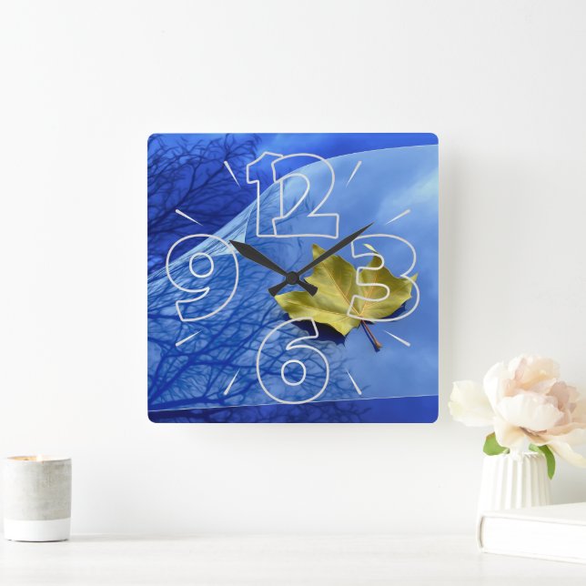 Autumn to winter square wall clock (Home)