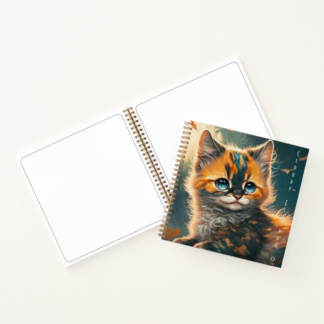 Autumn Tortoiseshell Kitten Notebook (Inside)