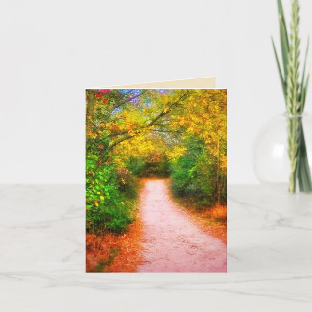 AUTUMN TRAIL SMALL GREETING CARD (Front)