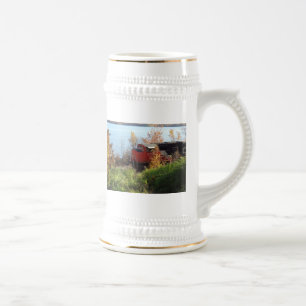 Autumn Train Beer Stein