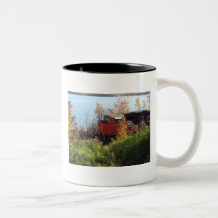 Autumn Train Two-Tone Coffee Mug