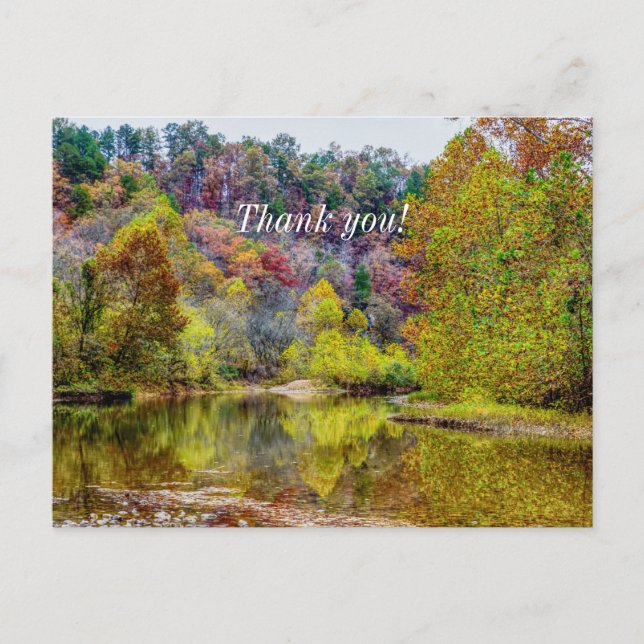 Autumn Tranquillity Thank You Postcard (Front)