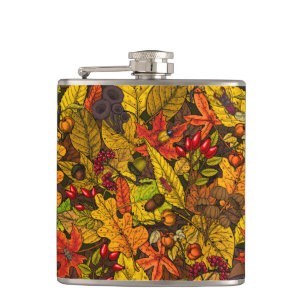 Autumn treasures hip flask