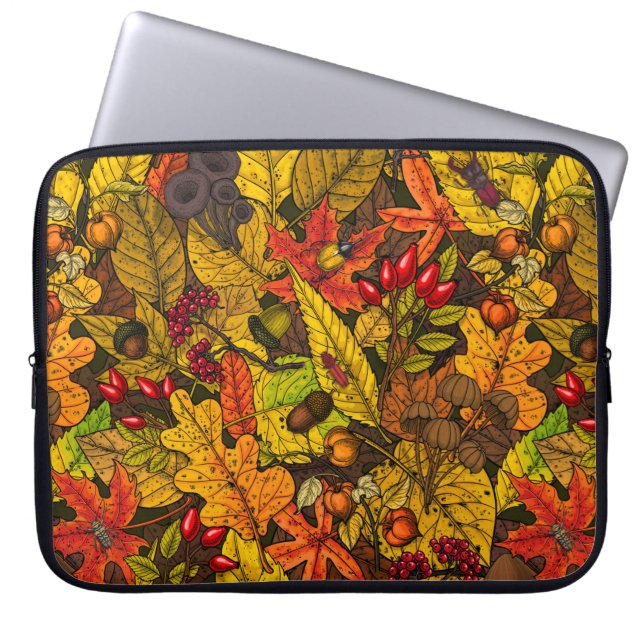 Autumn treasures laptop sleeve (Front)