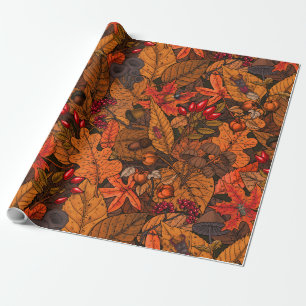 Autumn treasures wrapping paper