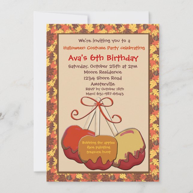 Autumn Treats Party Invitation (Front)