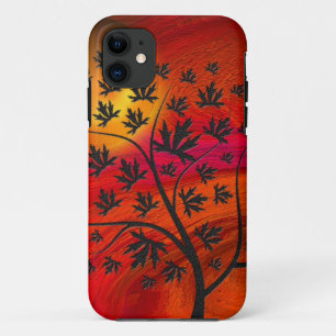 Autumn Tree and Moon Abstract Art Case-Mate iPhone Case