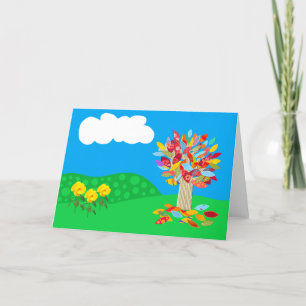 Autumn tree birthday card by Jo Images