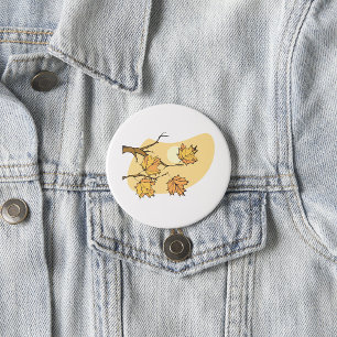 Autumn Tree Branch 7.5 Cm Round Badge