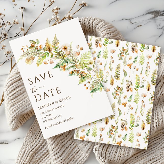 Autumn Tree Branches Leaves Fall Save The Date Invitation (Creator Uploaded)