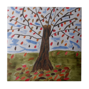 Autumn Tree Ceramic Tile