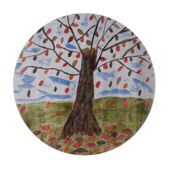 Autumn Tree Chopping Board (Front)