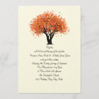 Autumn Tree Dancing Blooms Wedding