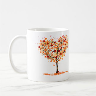 Autumn Tree Heart, tree mug, autumn leaves Coffee Mug
