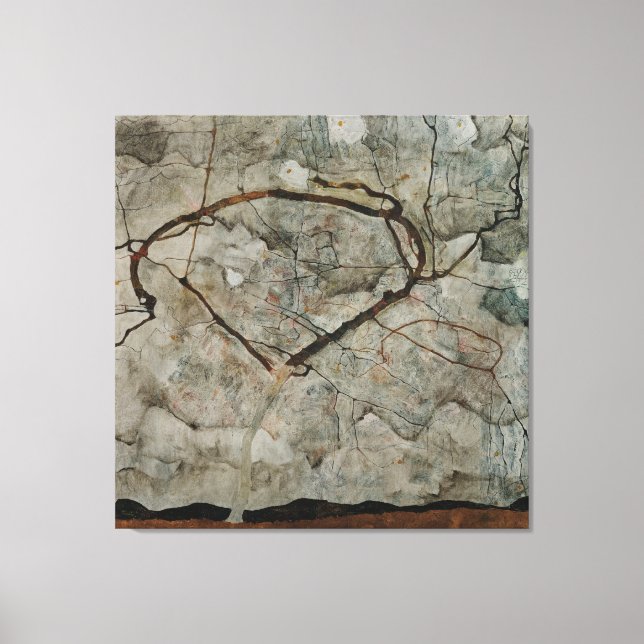 Autumn Tree in Movement by Egon Schiele Canvas Print (Front)