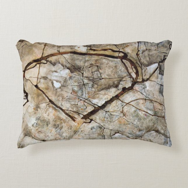 Autumn Tree in Movement by Egon Schiele Decorative Cushion (Front)