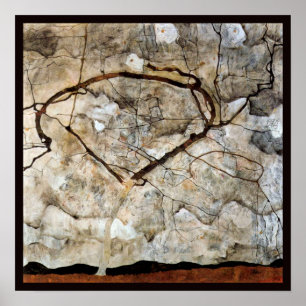 Autumn Tree in Movement by Egon Schiele Poster