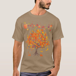 Autumn Tree Leaves Nature Forest Fall Premium64 T-Shirt