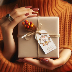 Autumn Tree Mandala Fall Foliage & Thanksgiving Gift Tags