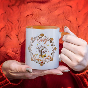 Autumn Tree Mandala Fall Foliage & Thanksgiving Mug