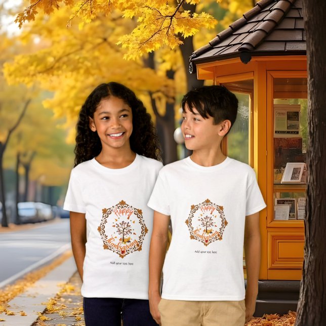 Autumn Tree Mandala Fall Foliage & Thanksgiving T-Shirt (Creator Uploaded)
