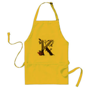 Autumn Tree Monogram K Standard Apron