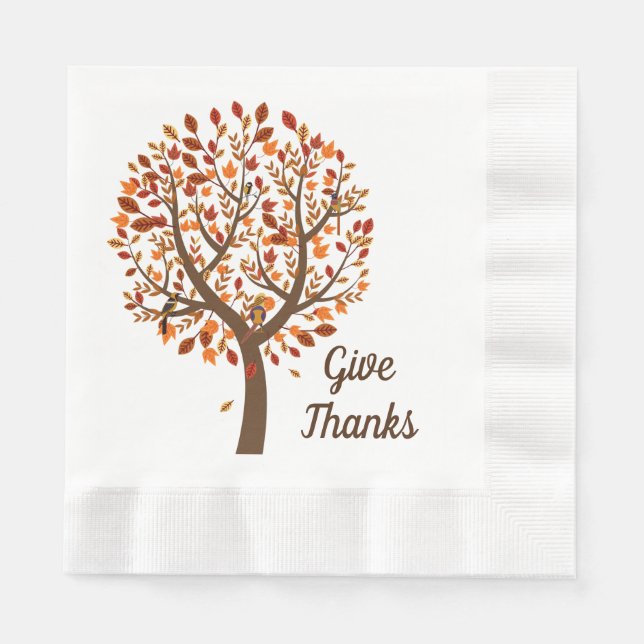 Autumn Tree Napkins (Front)