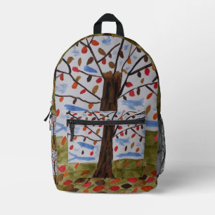 Autumn Tree Printed Backpack