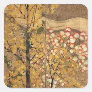 Autumn Tree Square Sticker