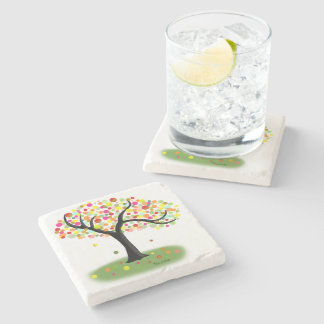 Autumn Tree Stone Coaster