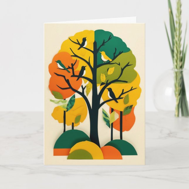 Autumn Tree Symphony Card (Front)