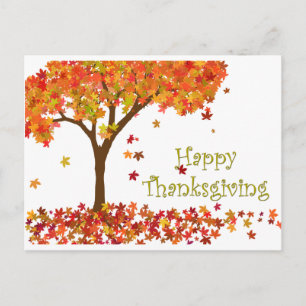 Autumn Tree Thanksgiving Postcard