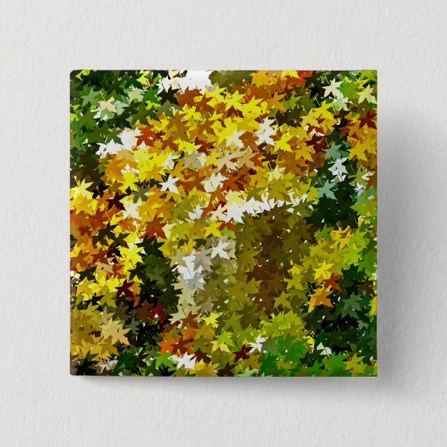 AUTUMN TREES 15 CM SQUARE BADGE (Front)