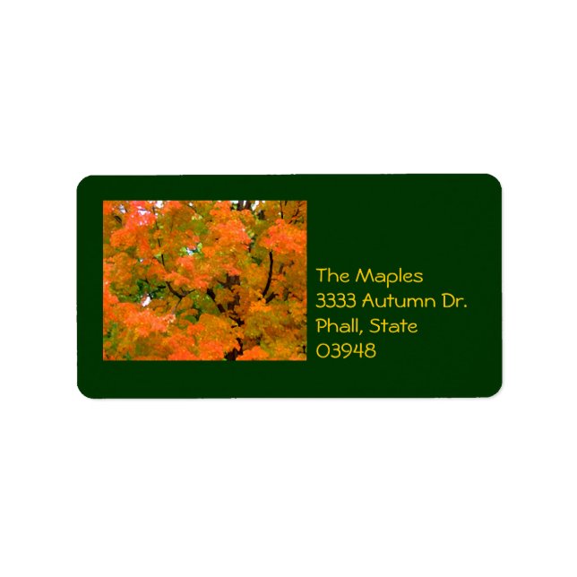 Autumn Trees Address Label (Front)