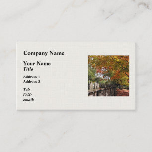 Autumn Trees and Picket Fence Business Card