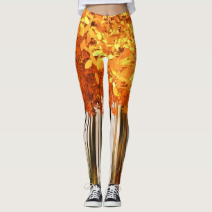 Autumn Trees Fall Colours Abstract Leggings