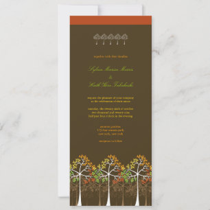 Autumn Trees Nature Modern Fall Wedding Invite