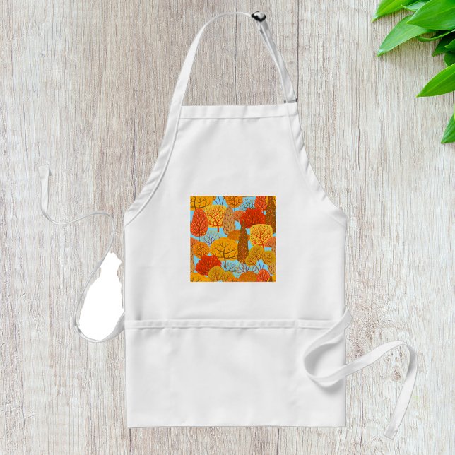 Autumn Trees Pattern Fall Foliage  Standard Apron (Creator Uploaded)