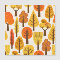 Autumn trees, seamless pattern.