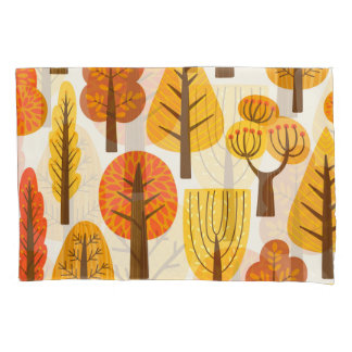 Autumn trees, seamless pattern. pillowcase