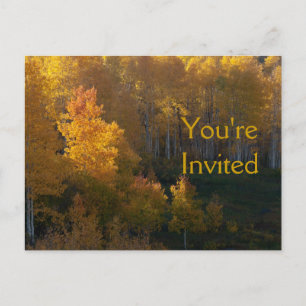 Autumn Trees Thanksgiving Dinner Invitation